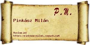 Pinkász Milán névjegykártya