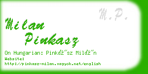 milan pinkasz business card